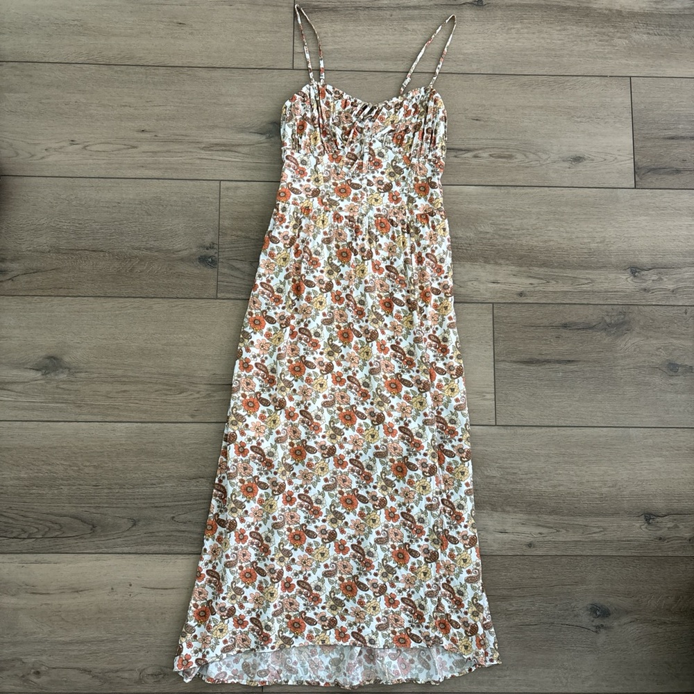 Hollister Multicolored Spaghetti Strap Sundress Maxi